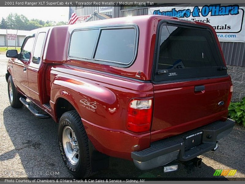 Toreador Red Metallic / Medium Prairie Tan 2001 Ford Ranger XLT SuperCab 4x4