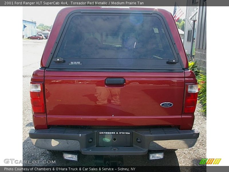 Toreador Red Metallic / Medium Prairie Tan 2001 Ford Ranger XLT SuperCab 4x4