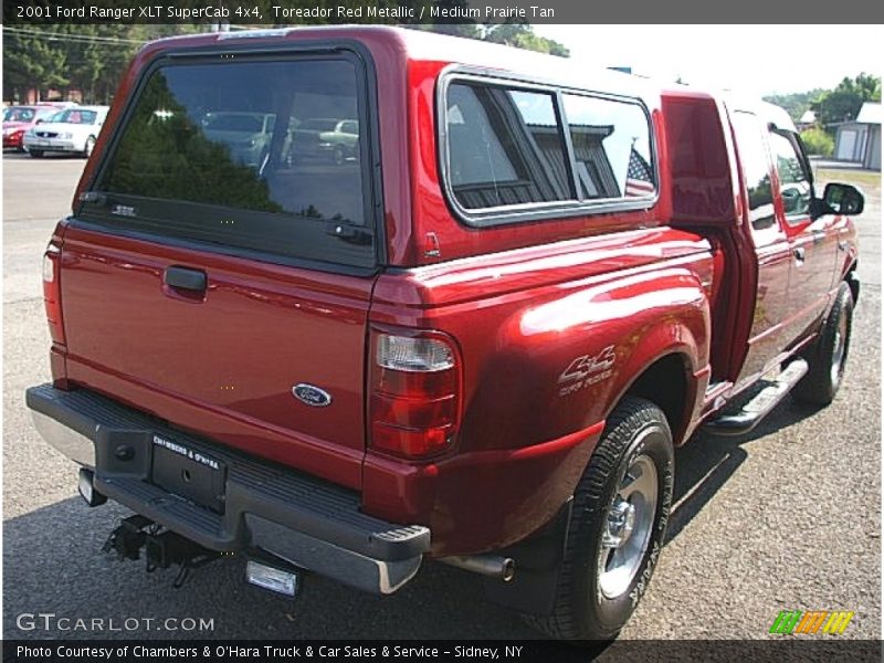 Toreador Red Metallic / Medium Prairie Tan 2001 Ford Ranger XLT SuperCab 4x4