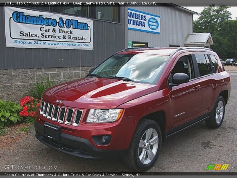 Deep Cherry Red Crystal Pearl / Dark Slate Gray 2011 Jeep Compass 2.4 Latitude 4x4