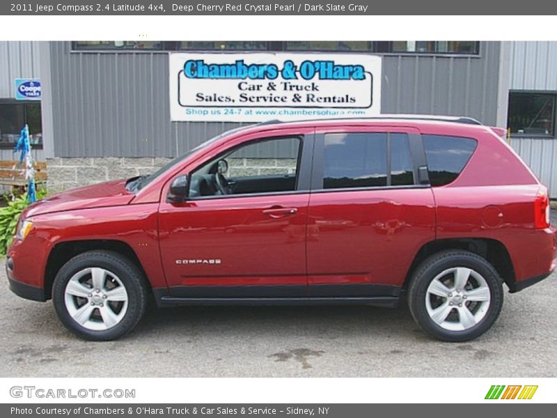 Deep Cherry Red Crystal Pearl / Dark Slate Gray 2011 Jeep Compass 2.4 Latitude 4x4