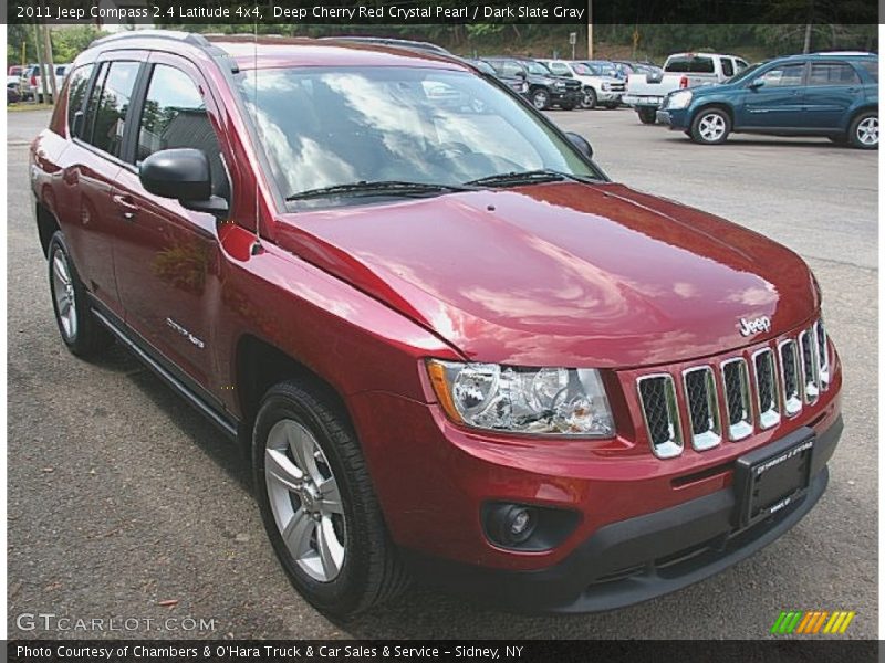 Deep Cherry Red Crystal Pearl / Dark Slate Gray 2011 Jeep Compass 2.4 Latitude 4x4