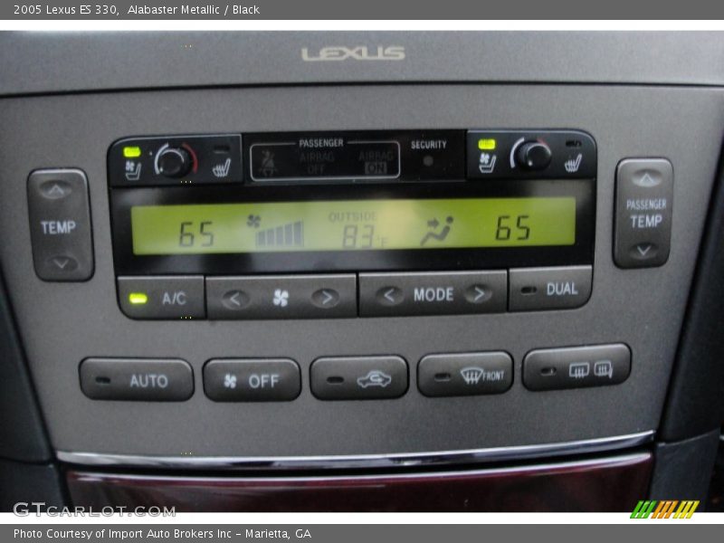 Alabaster Metallic / Black 2005 Lexus ES 330