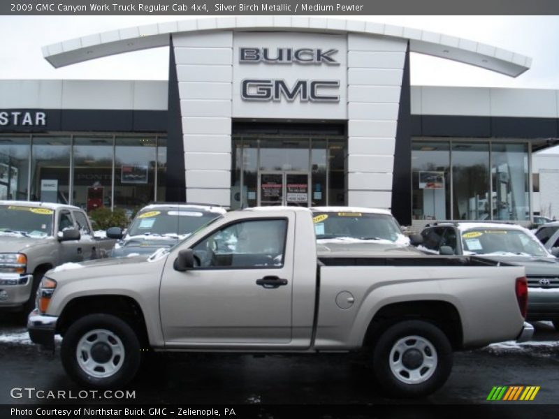 Silver Birch Metallic / Medium Pewter 2009 GMC Canyon Work Truck Regular Cab 4x4