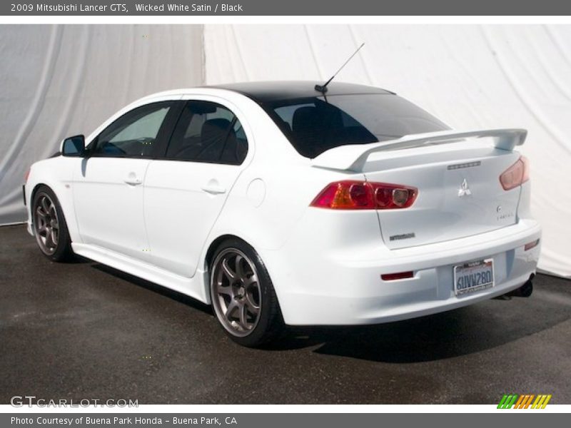 Wicked White Satin / Black 2009 Mitsubishi Lancer GTS