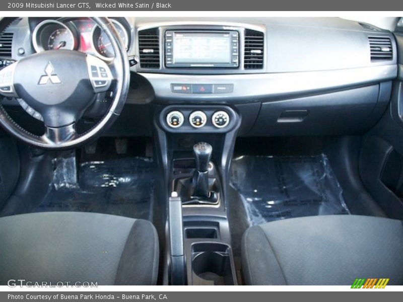 Wicked White Satin / Black 2009 Mitsubishi Lancer GTS