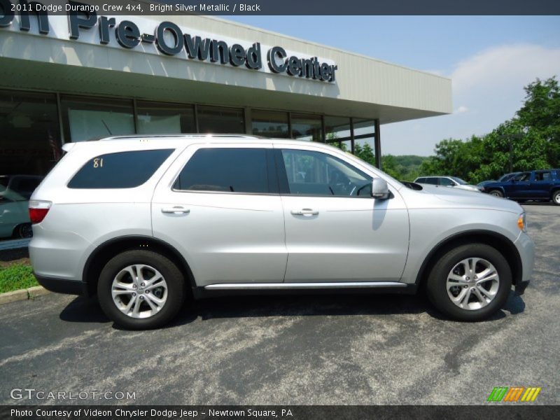 Bright Silver Metallic / Black 2011 Dodge Durango Crew 4x4