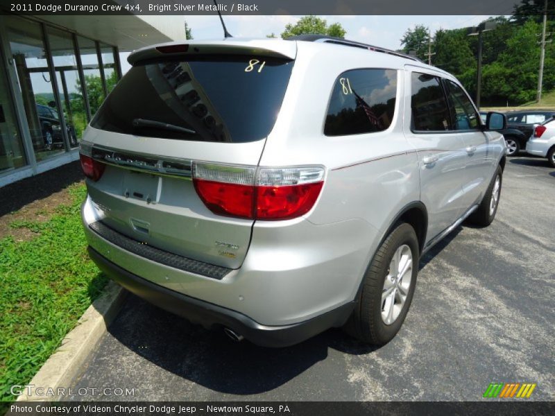 Bright Silver Metallic / Black 2011 Dodge Durango Crew 4x4