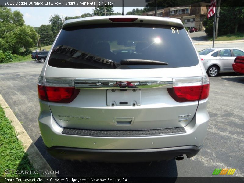 Bright Silver Metallic / Black 2011 Dodge Durango Crew 4x4
