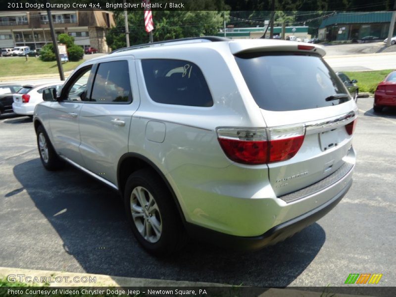 Bright Silver Metallic / Black 2011 Dodge Durango Crew 4x4