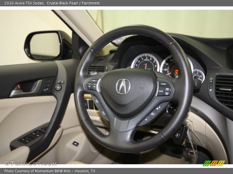 Crystal Black Pearl / Parchment 2010 Acura TSX Sedan