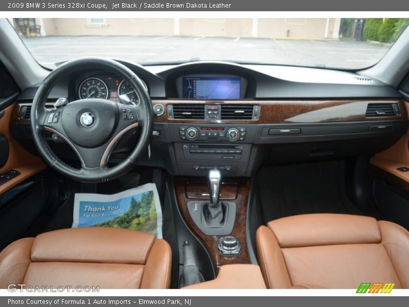 Jet Black / Saddle Brown Dakota Leather 2009 BMW 3 Series 328xi Coupe