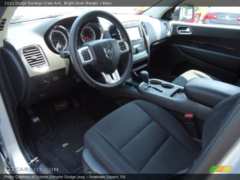 Bright Silver Metallic / Black 2011 Dodge Durango Crew 4x4