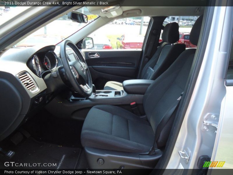 Bright Silver Metallic / Black 2011 Dodge Durango Crew 4x4