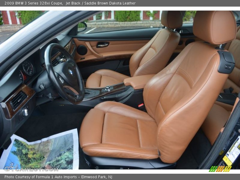 Jet Black / Saddle Brown Dakota Leather 2009 BMW 3 Series 328xi Coupe