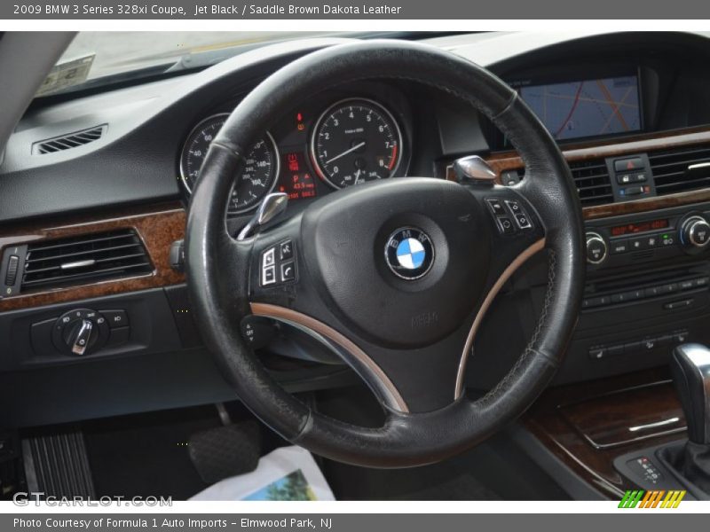 Jet Black / Saddle Brown Dakota Leather 2009 BMW 3 Series 328xi Coupe