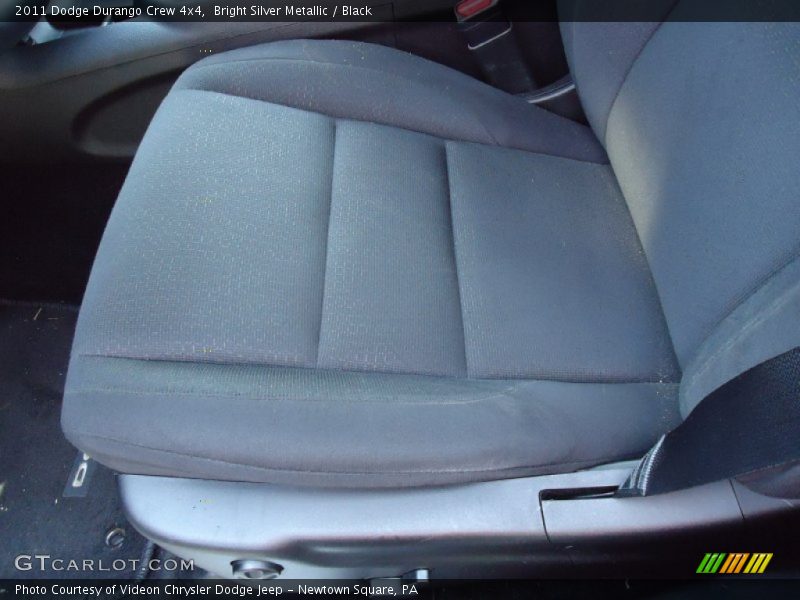 Bright Silver Metallic / Black 2011 Dodge Durango Crew 4x4