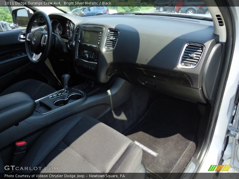 Bright Silver Metallic / Black 2011 Dodge Durango Crew 4x4