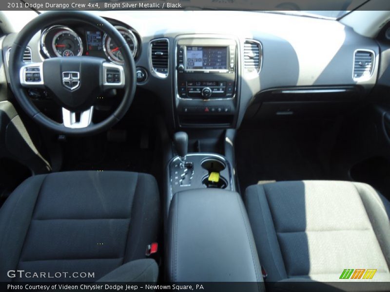 Bright Silver Metallic / Black 2011 Dodge Durango Crew 4x4