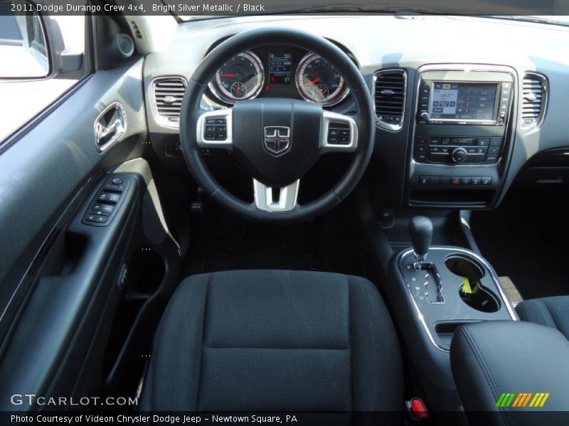 Bright Silver Metallic / Black 2011 Dodge Durango Crew 4x4
