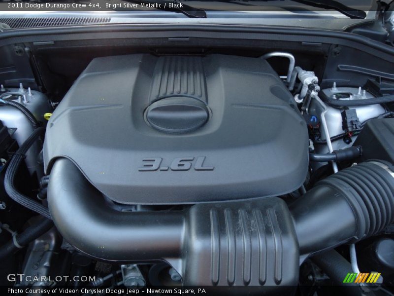 Bright Silver Metallic / Black 2011 Dodge Durango Crew 4x4