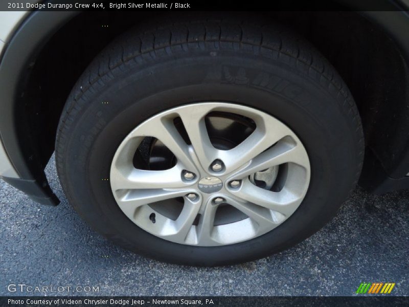 Bright Silver Metallic / Black 2011 Dodge Durango Crew 4x4