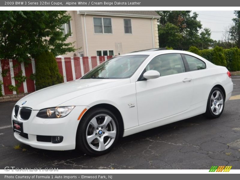 Alpine White / Cream Beige Dakota Leather 2009 BMW 3 Series 328xi Coupe