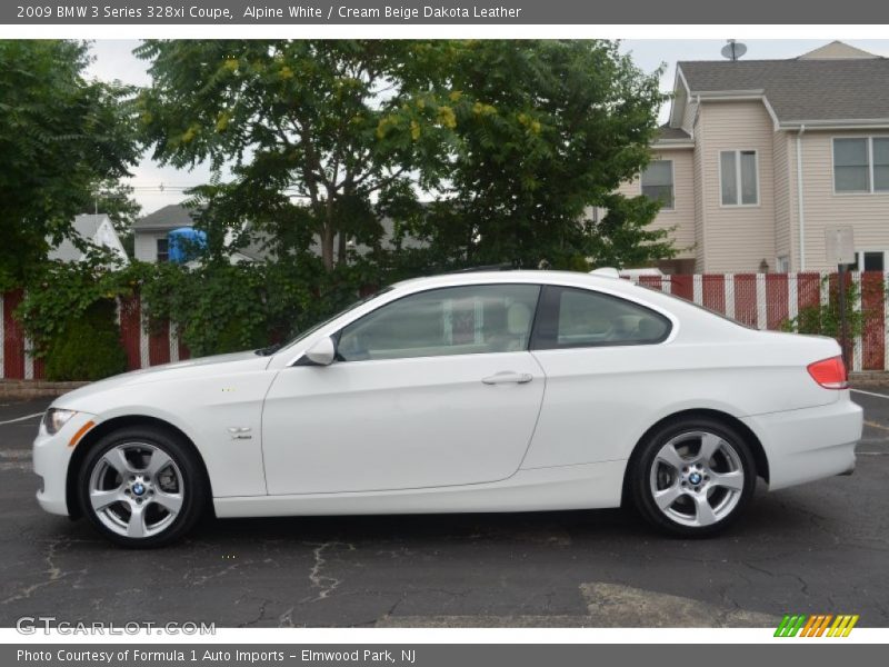 Alpine White / Cream Beige Dakota Leather 2009 BMW 3 Series 328xi Coupe