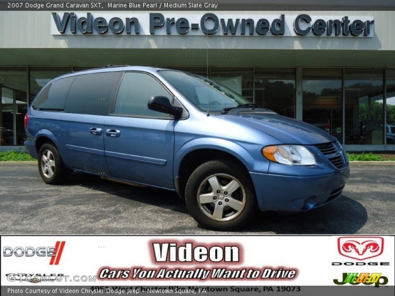 Marine Blue Pearl / Medium Slate Gray 2007 Dodge Grand Caravan SXT