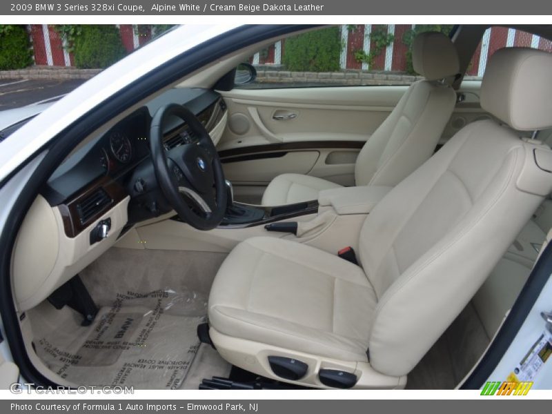 Alpine White / Cream Beige Dakota Leather 2009 BMW 3 Series 328xi Coupe