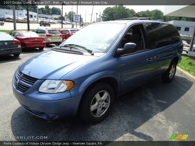 Marine Blue Pearl / Medium Slate Gray 2007 Dodge Grand Caravan SXT