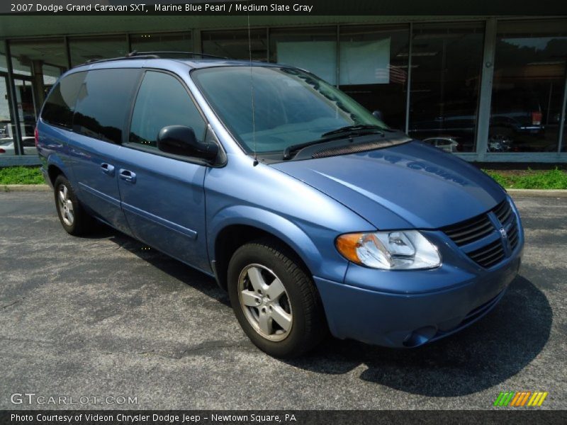 Marine Blue Pearl / Medium Slate Gray 2007 Dodge Grand Caravan SXT