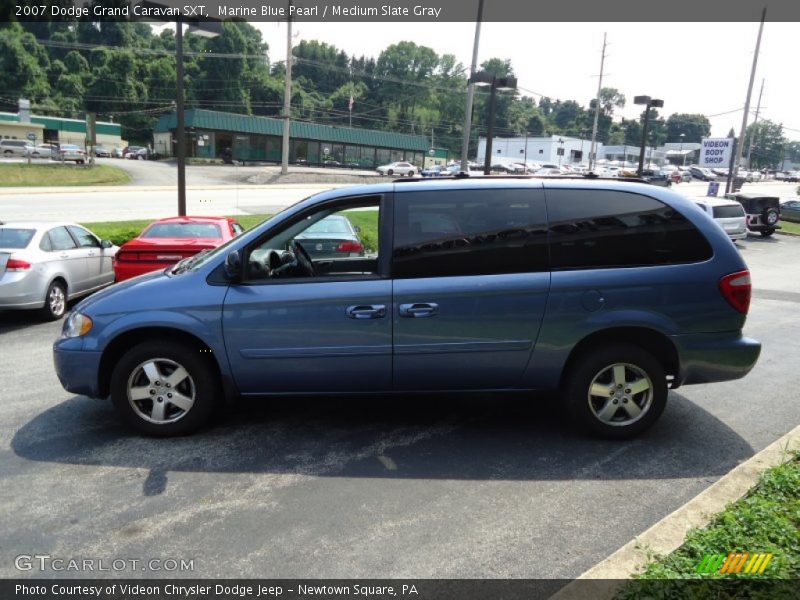 Marine Blue Pearl / Medium Slate Gray 2007 Dodge Grand Caravan SXT