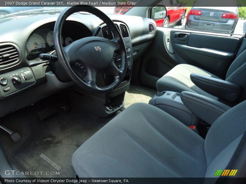 Marine Blue Pearl / Medium Slate Gray 2007 Dodge Grand Caravan SXT