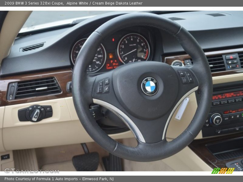 Alpine White / Cream Beige Dakota Leather 2009 BMW 3 Series 328xi Coupe
