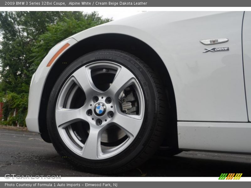 Alpine White / Cream Beige Dakota Leather 2009 BMW 3 Series 328xi Coupe
