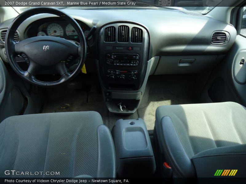 Marine Blue Pearl / Medium Slate Gray 2007 Dodge Grand Caravan SXT