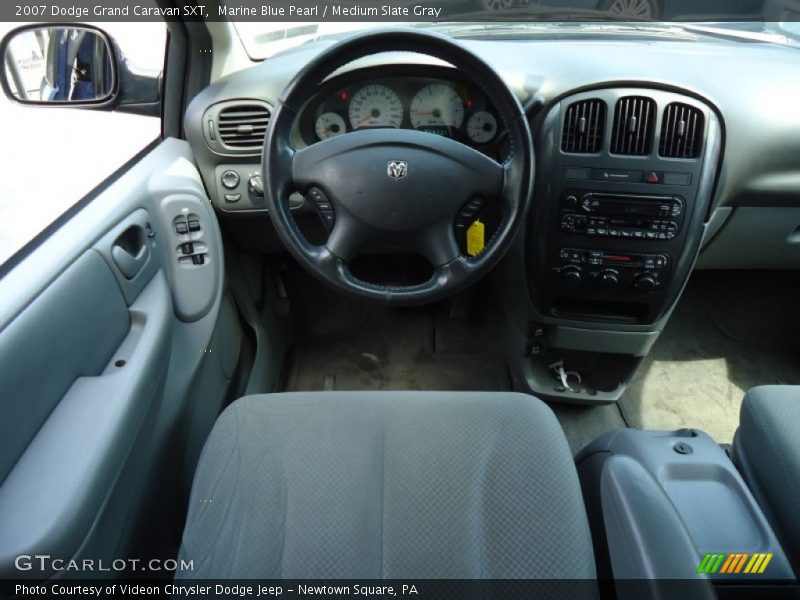 Marine Blue Pearl / Medium Slate Gray 2007 Dodge Grand Caravan SXT