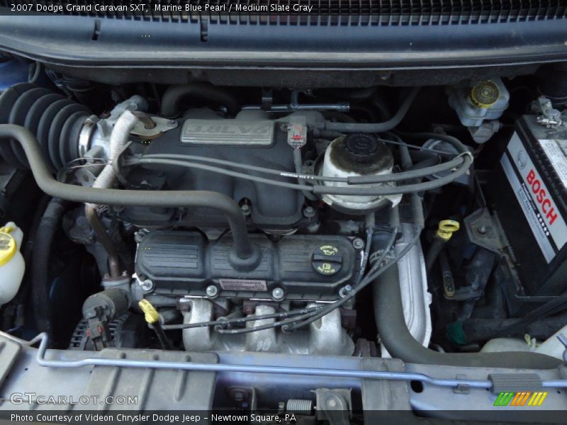 Marine Blue Pearl / Medium Slate Gray 2007 Dodge Grand Caravan SXT