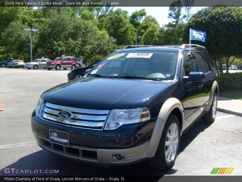 Dark Ink Blue Metallic / Camel 2008 Ford Taurus X Eddie Bauer