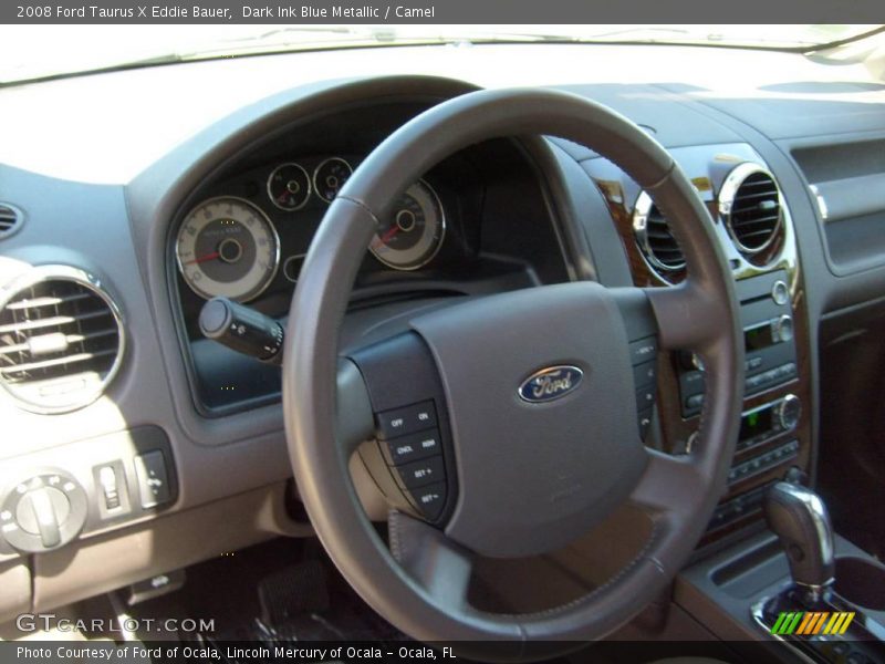 Dark Ink Blue Metallic / Camel 2008 Ford Taurus X Eddie Bauer
