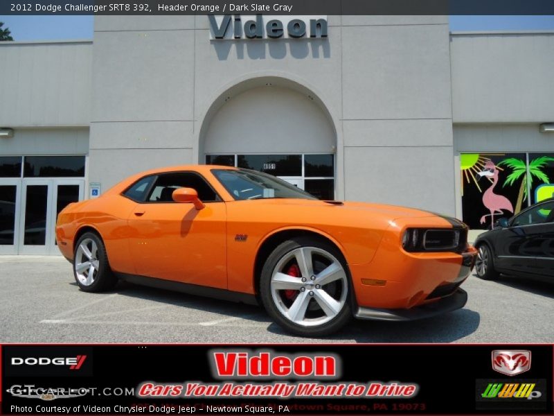 Header Orange / Dark Slate Gray 2012 Dodge Challenger SRT8 392