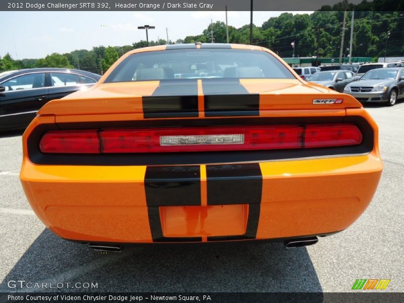 Header Orange / Dark Slate Gray 2012 Dodge Challenger SRT8 392