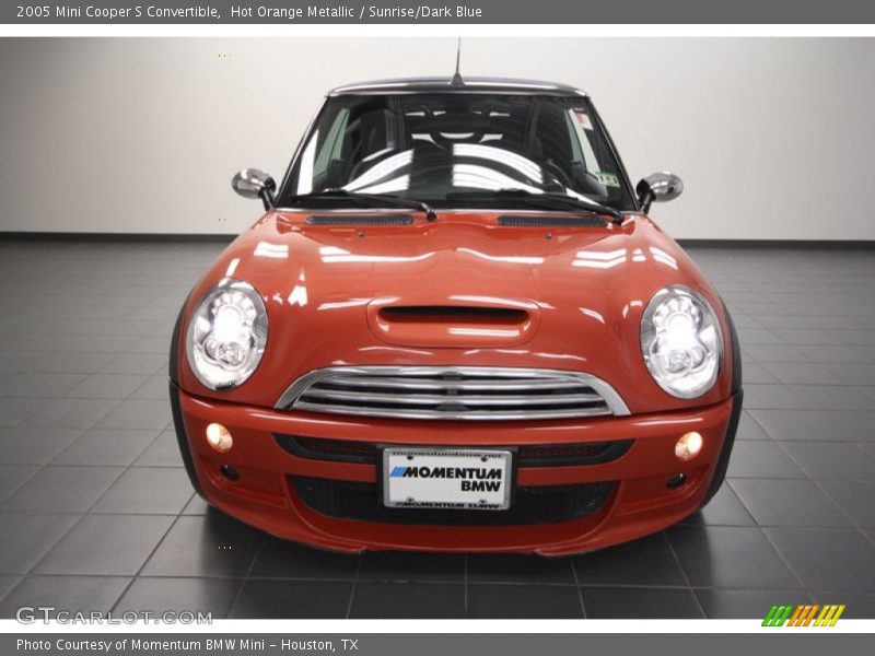 Hot Orange Metallic / Sunrise/Dark Blue 2005 Mini Cooper S Convertible