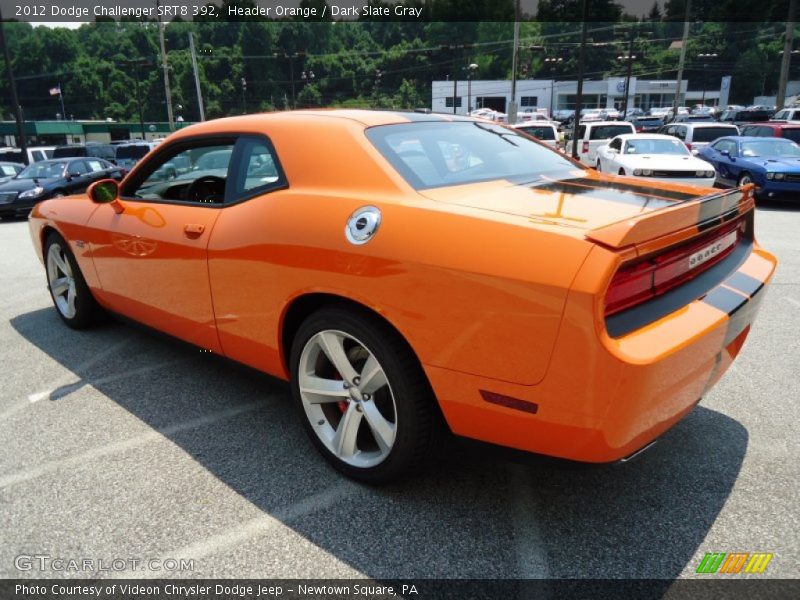 Header Orange / Dark Slate Gray 2012 Dodge Challenger SRT8 392
