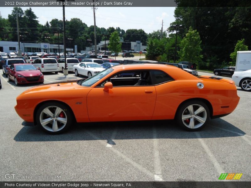 Header Orange / Dark Slate Gray 2012 Dodge Challenger SRT8 392