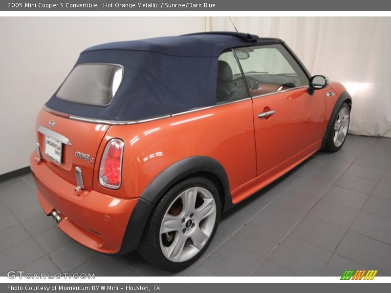 Hot Orange Metallic / Sunrise/Dark Blue 2005 Mini Cooper S Convertible