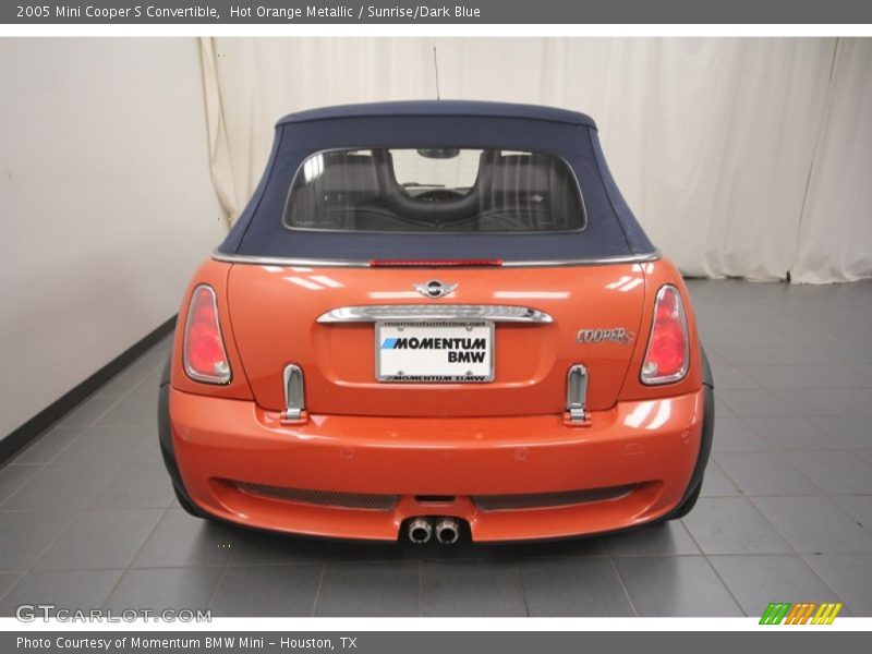 Hot Orange Metallic / Sunrise/Dark Blue 2005 Mini Cooper S Convertible