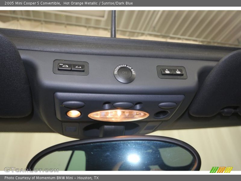 Hot Orange Metallic / Sunrise/Dark Blue 2005 Mini Cooper S Convertible