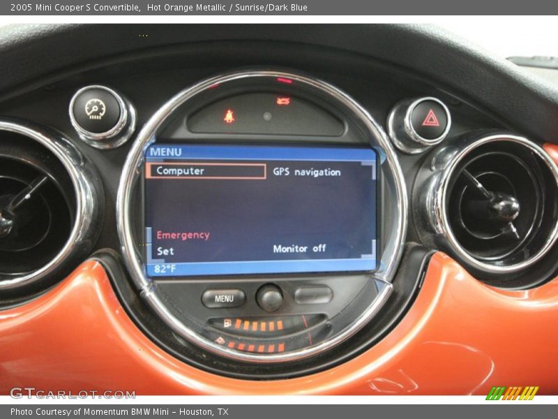 Hot Orange Metallic / Sunrise/Dark Blue 2005 Mini Cooper S Convertible